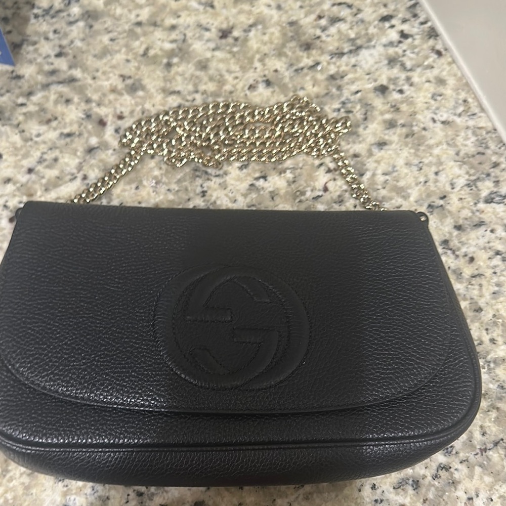 Gucci Black Textured Leather Wristlet - Picture 6 of 7